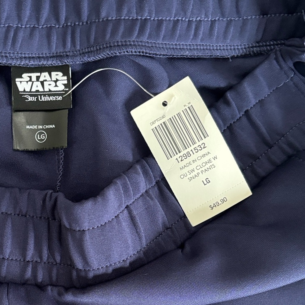 Her Universe Star Wars Ahsoka Tano Clone Wars Snap Track Pants NWT Large - Picture 8 of 8